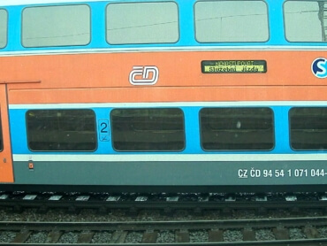 Пример успешно распознанного UIC номера пассажирского вагона (CZ)
