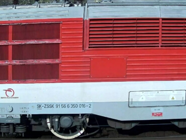 Example of successfully recognized locomotive UIC number (ZSSK)